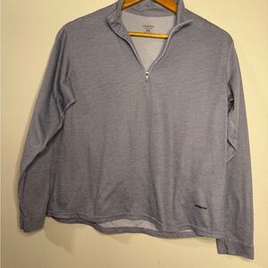 Patagonia Capilene 1/4 Zip Pullover Medium Gray Lightweight Base Layer Top